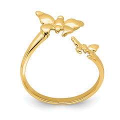 14K Polished Butterfly Toe Ring