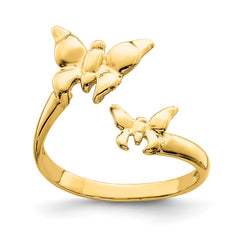 14K Polished Butterfly Toe Ring