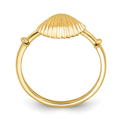 14K Polished Shell Ring