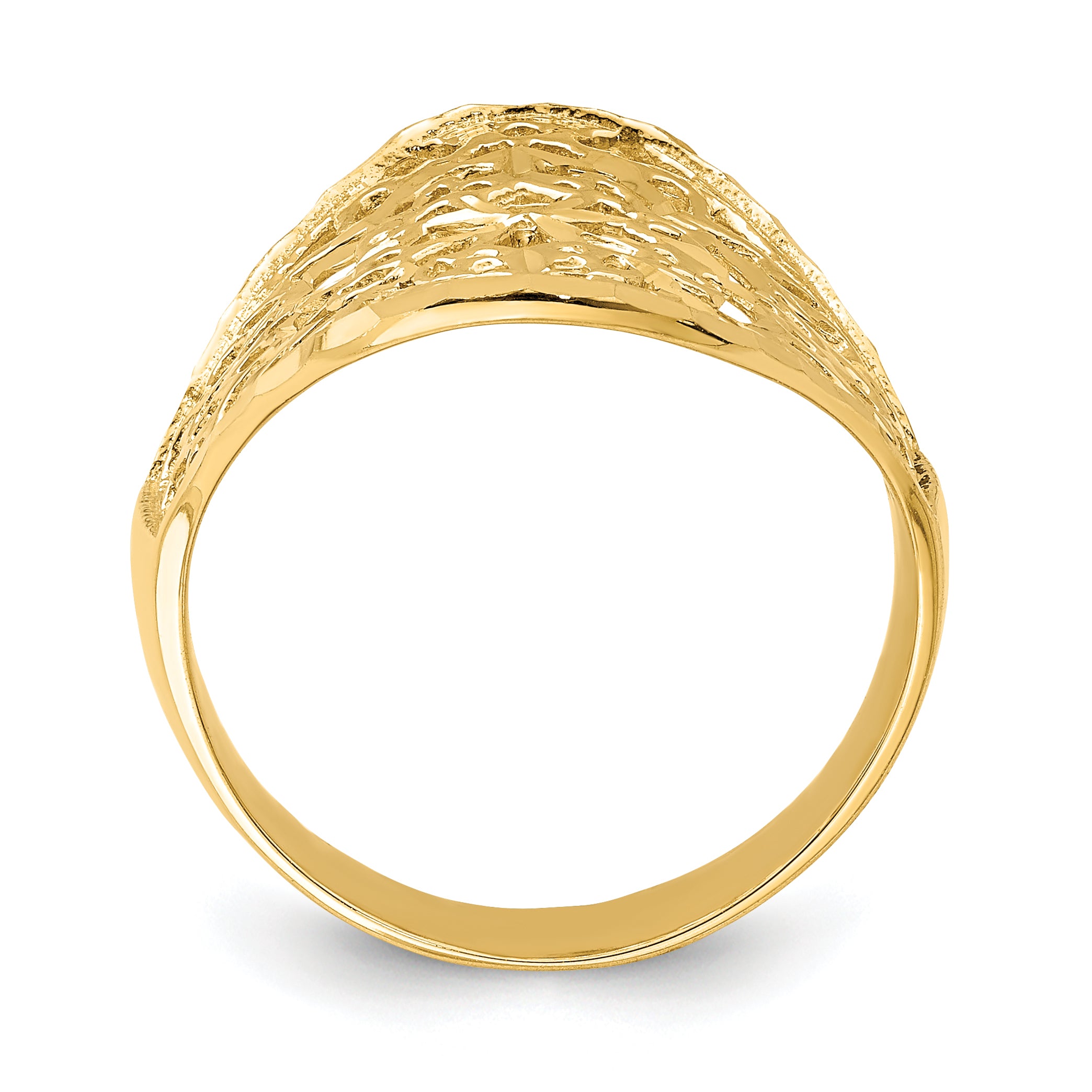 14K Polished Filigree Ring