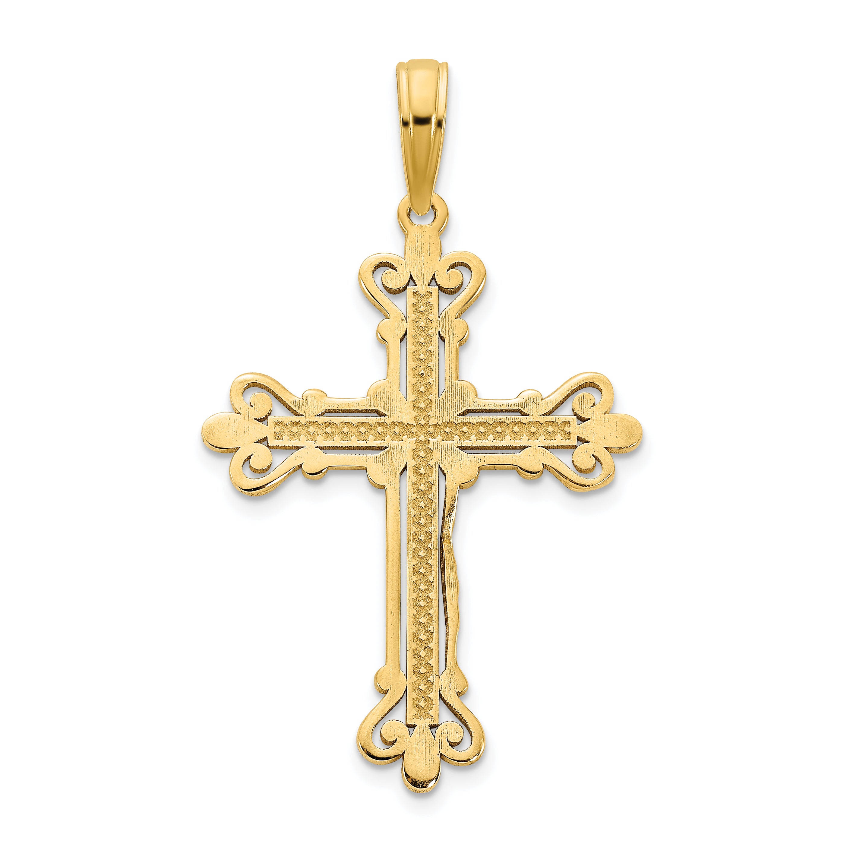 14k Fancy Cross Pendant