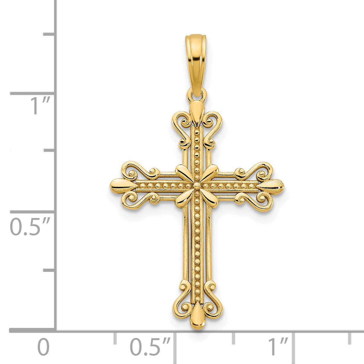 14k Fancy Cross Pendant