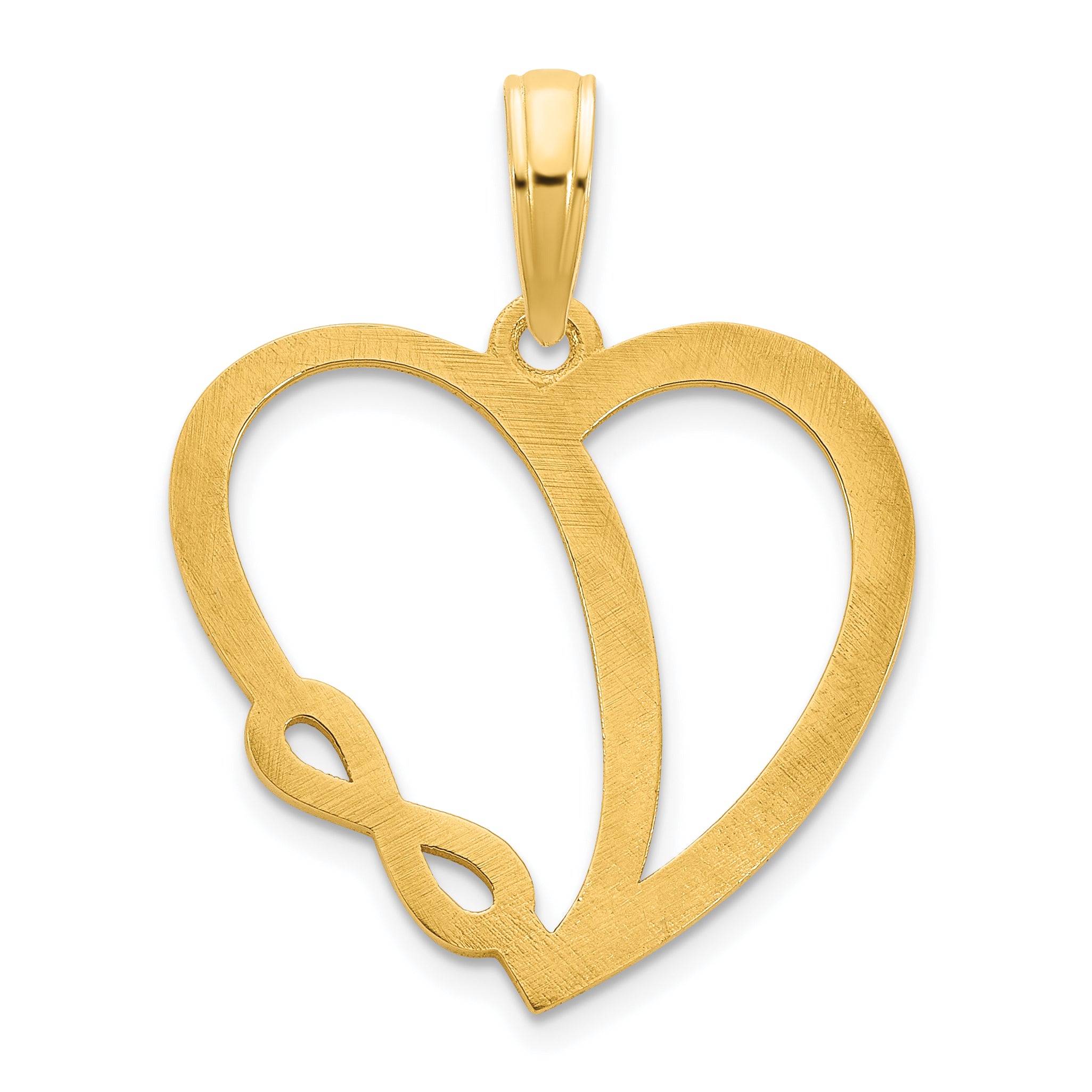 14ky Infinity Heart Charm