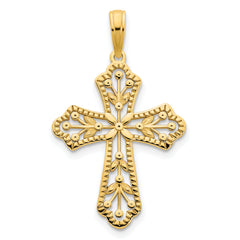 14ky Fancy Cross Pendant