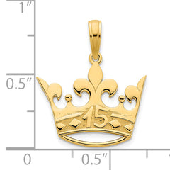 14k 15 Crown Pendant