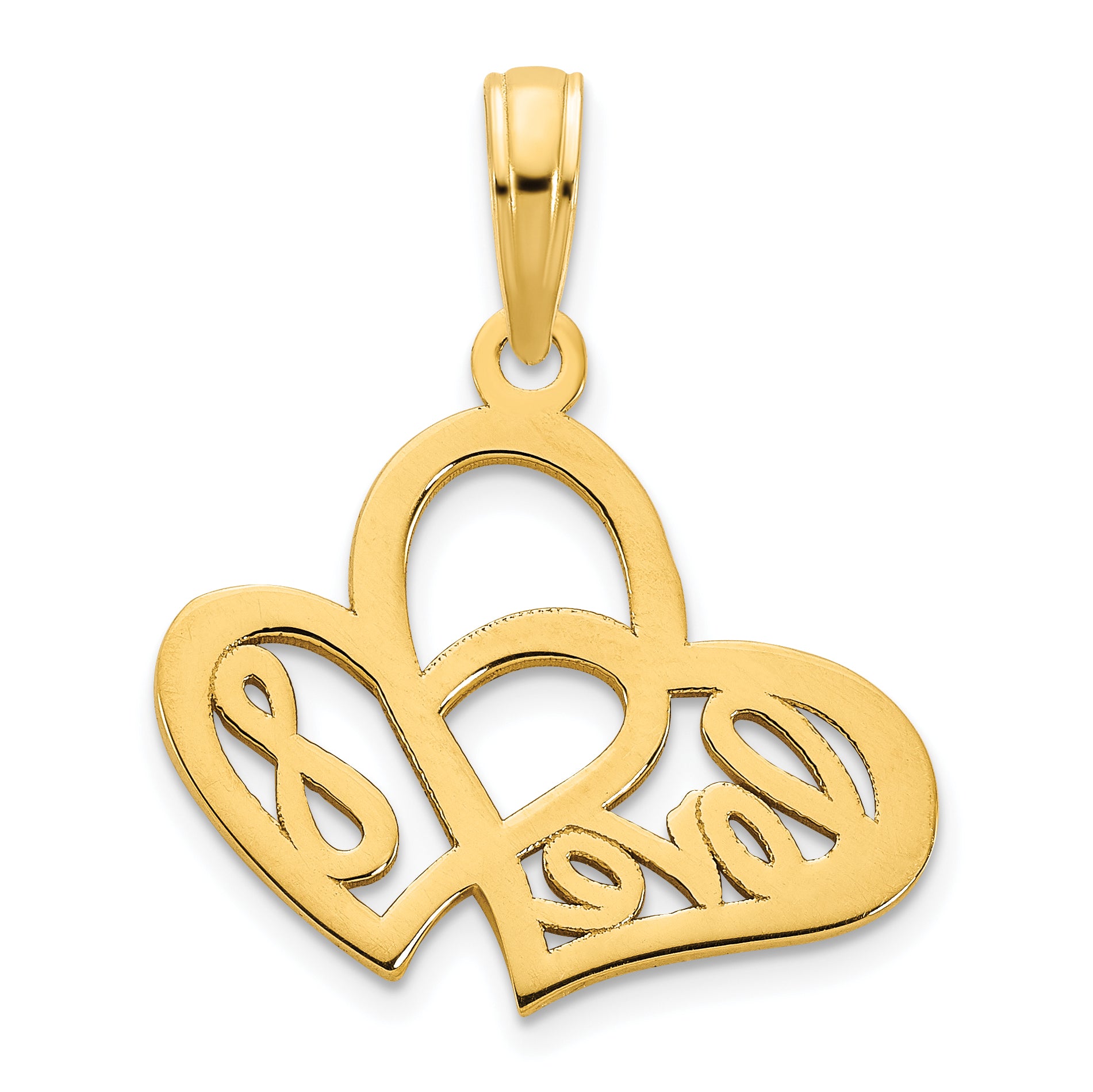 14ky Heart LOVE Infinity Symbol Charm