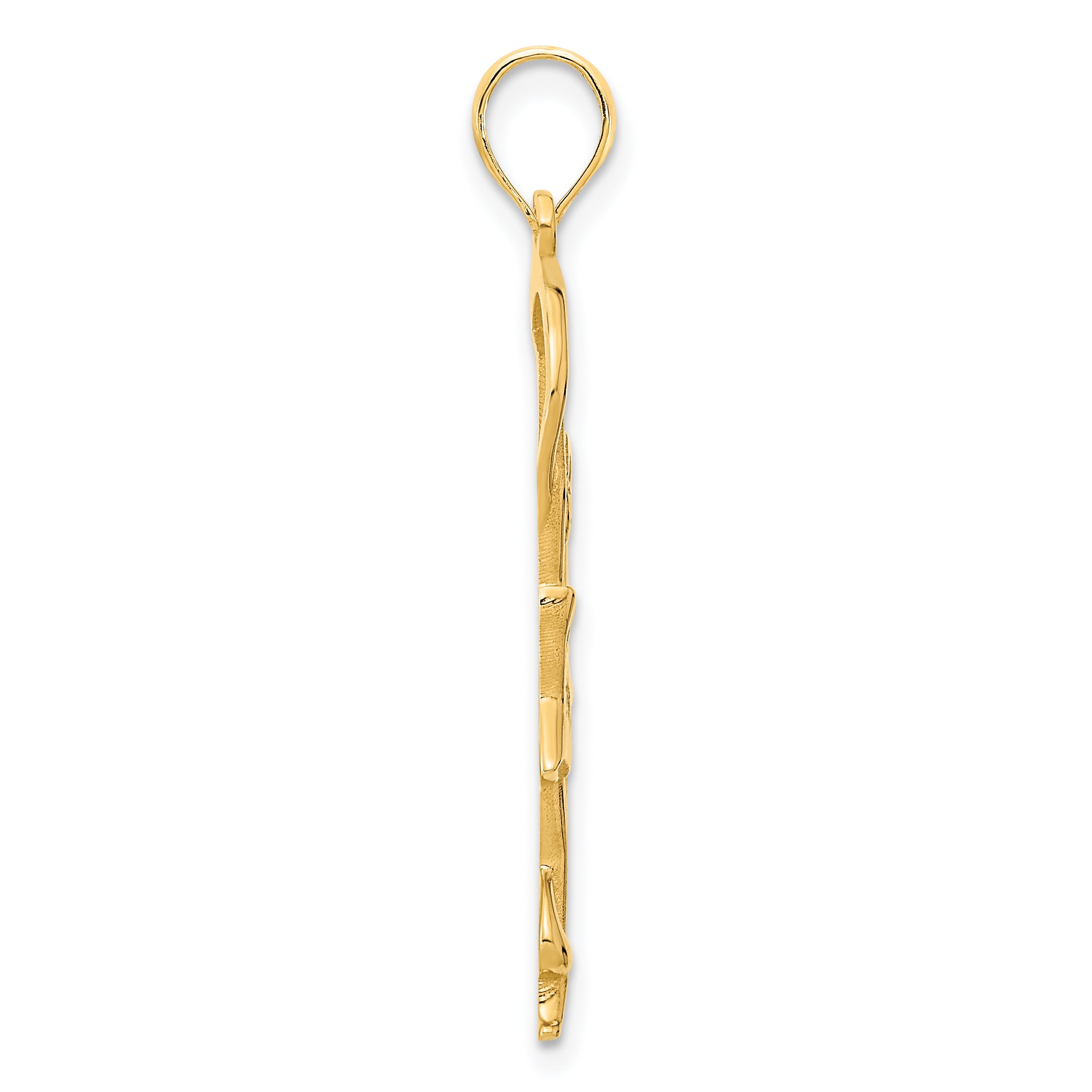 14k Gymnast w/ Ribbon Pendant