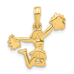 14k Polished Cheerleader Pendant