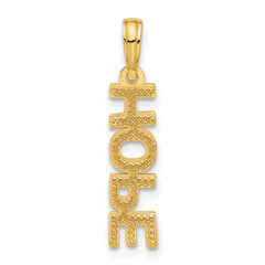 14k Polished HOPE Pendant