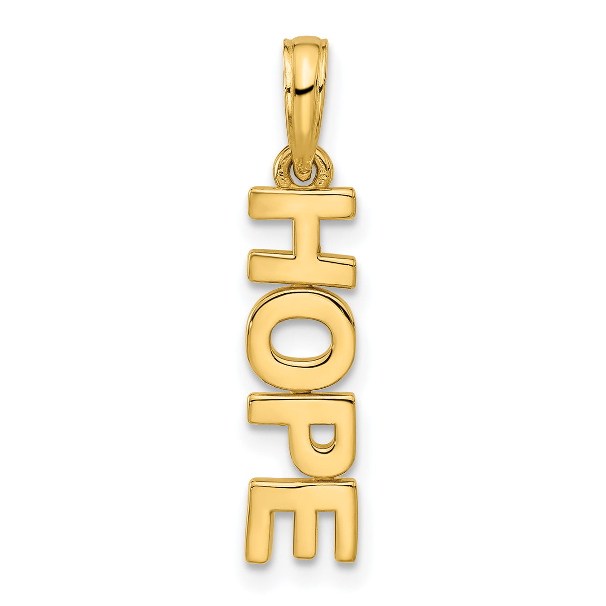 14k Polished HOPE Pendant