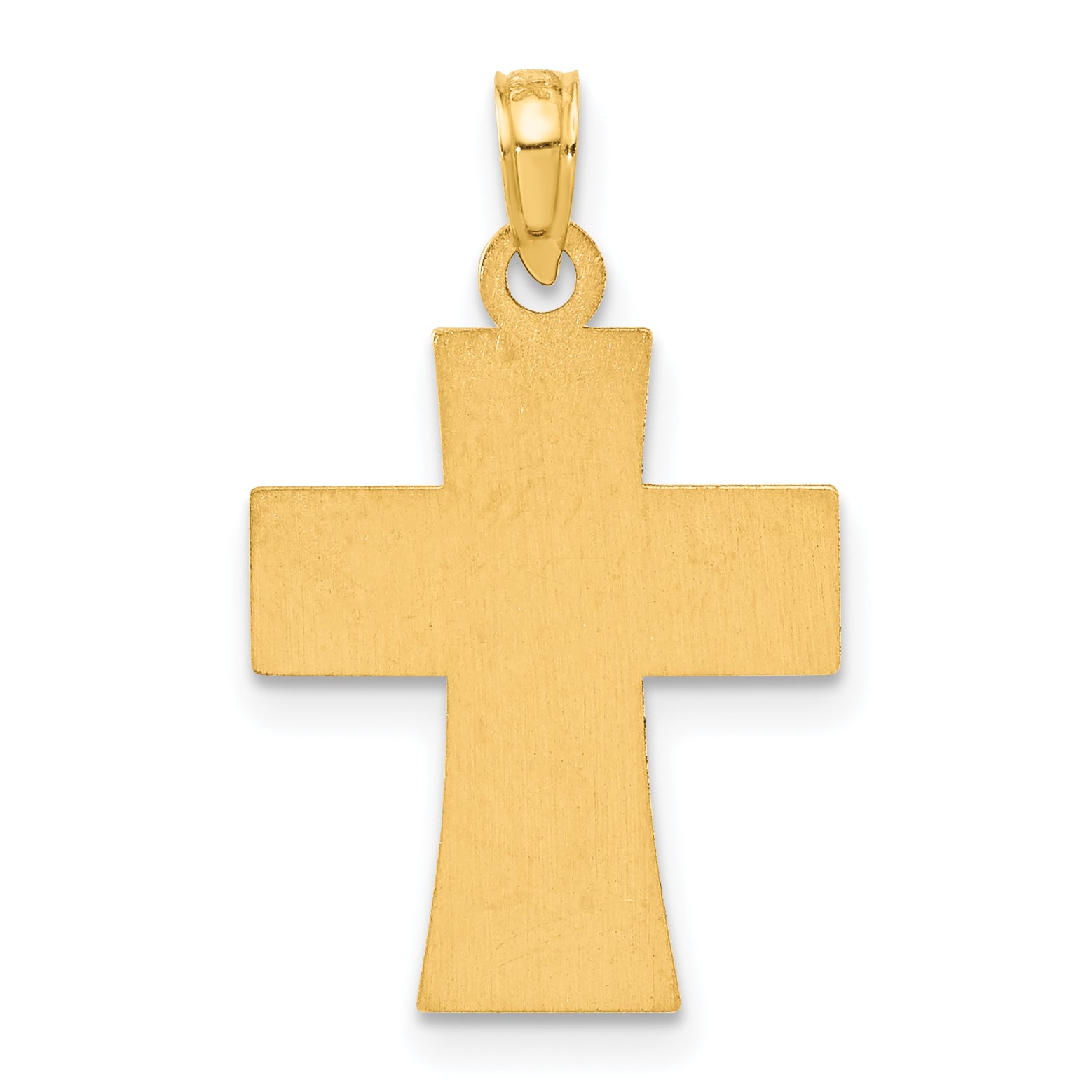 14k Polished and Enameled American Flag Cross Pendant