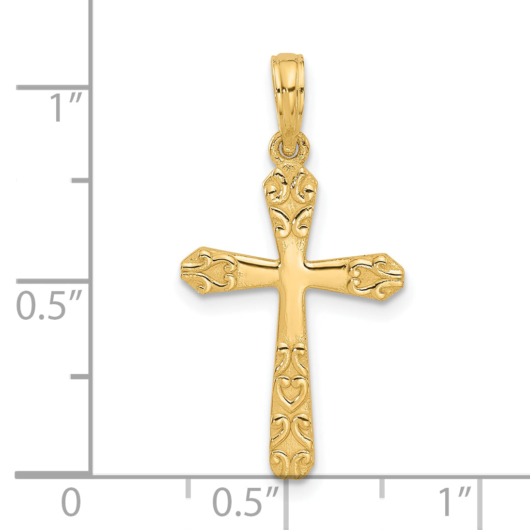 14k Fancy Cross Charm