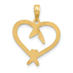 14k Fancy Heart Charm