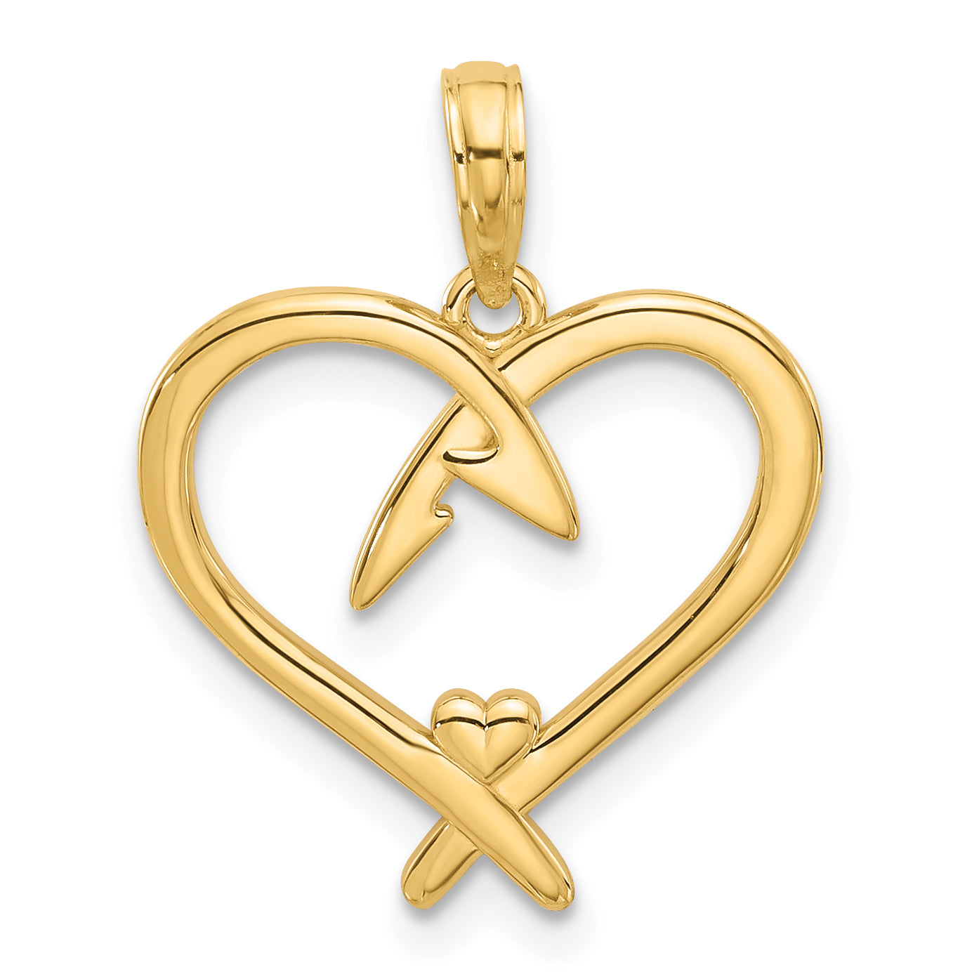 14k Fancy Heart Charm