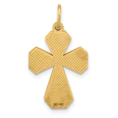 14k Fancy Two Cross God Loves Me Charm