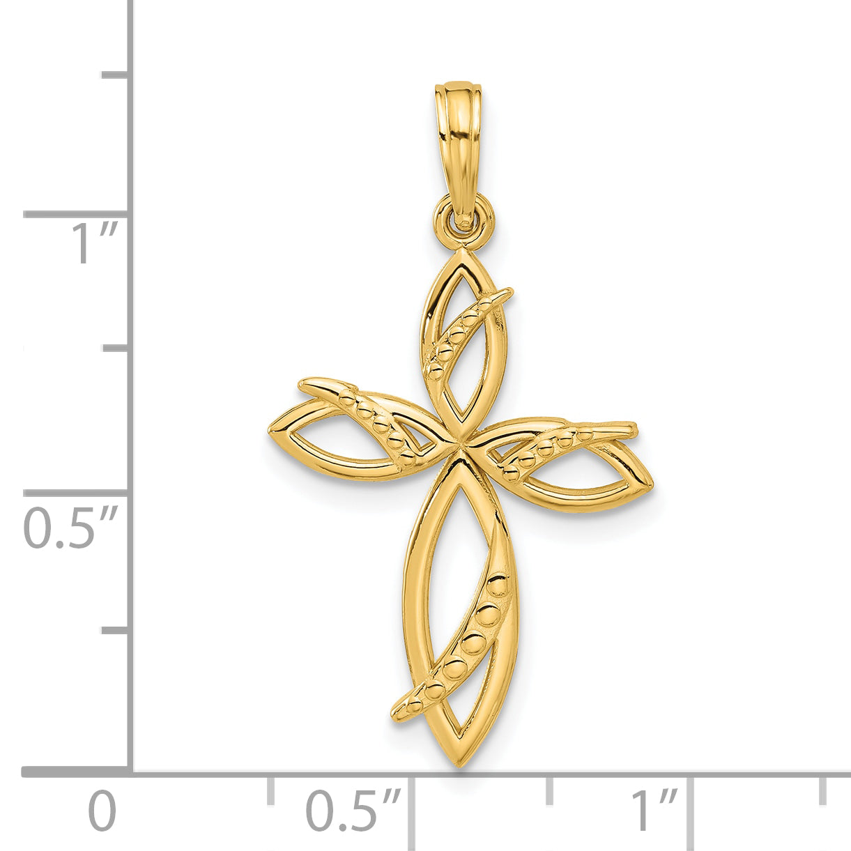 14k Fancy Cross Charm