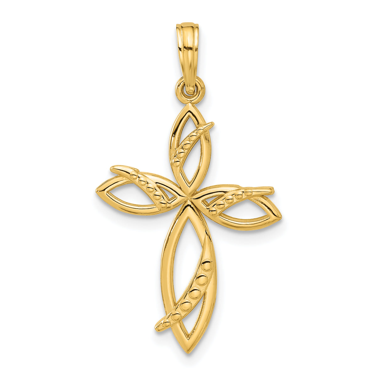 14k Fancy Cross Charm