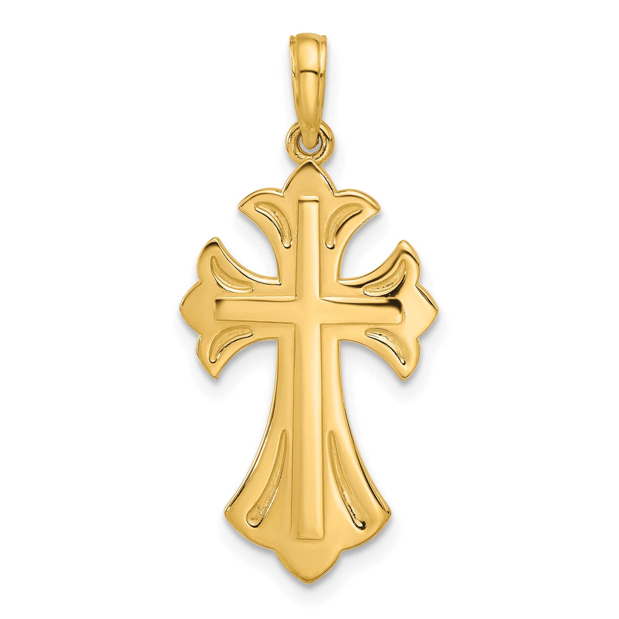 14k Fancy Cross Charm