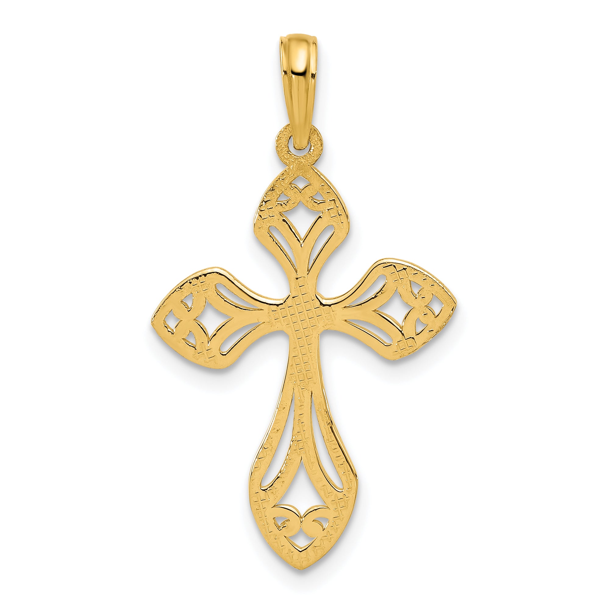 14k Fancy Cross Charm