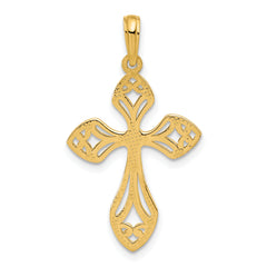 14k Fancy Cross Charm