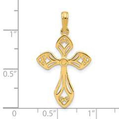 14k Fancy Cross Charm