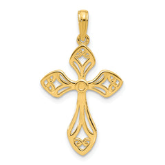 14k Fancy Cross Charm