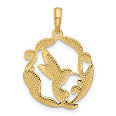 14K Polished Fancy Hummingbird Charm