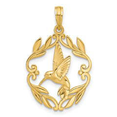 14K Polished Fancy Hummingbird Charm