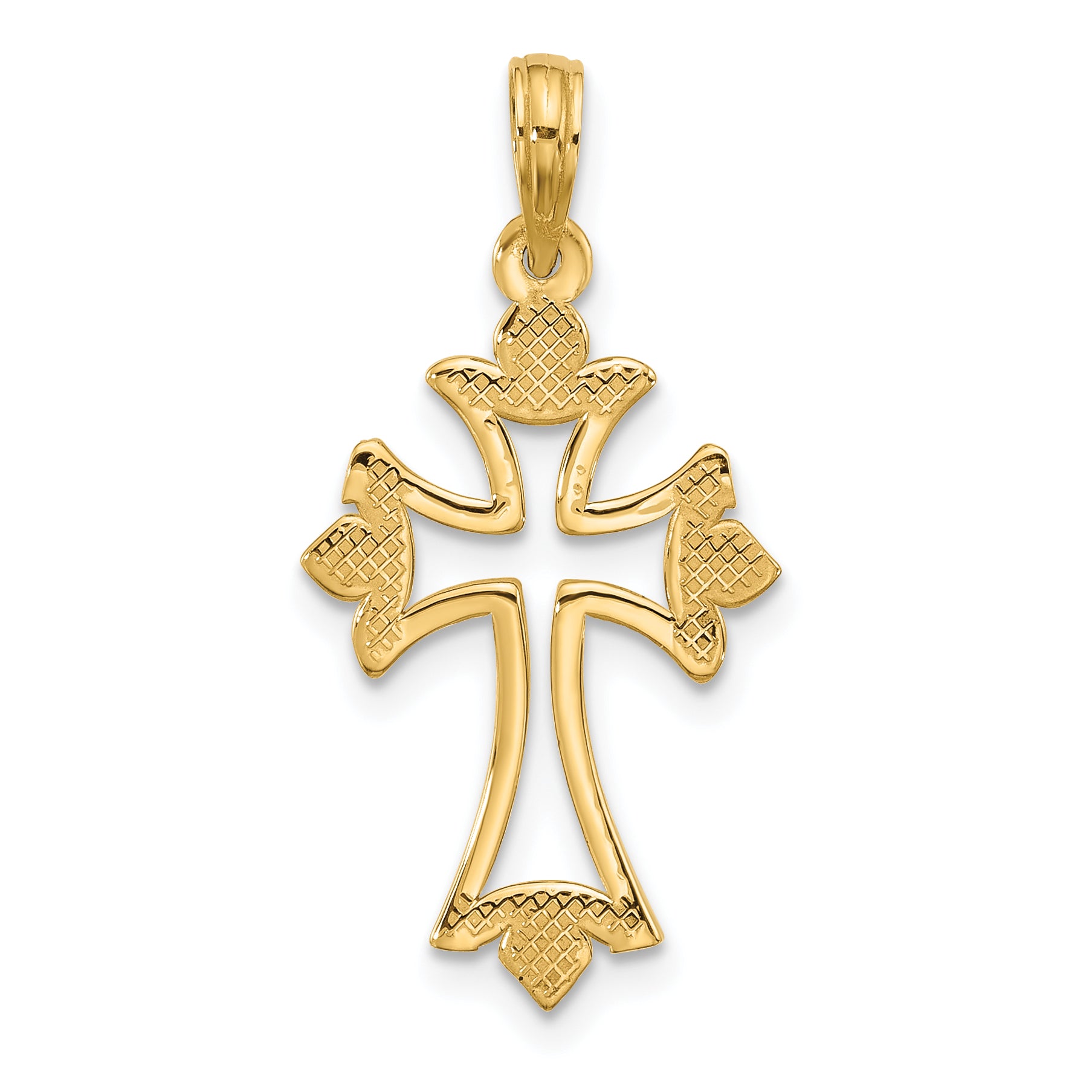 14KY Fancy Cross Charm