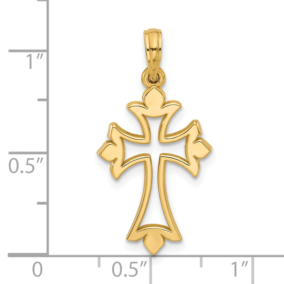 14KY Fancy Cross Charm