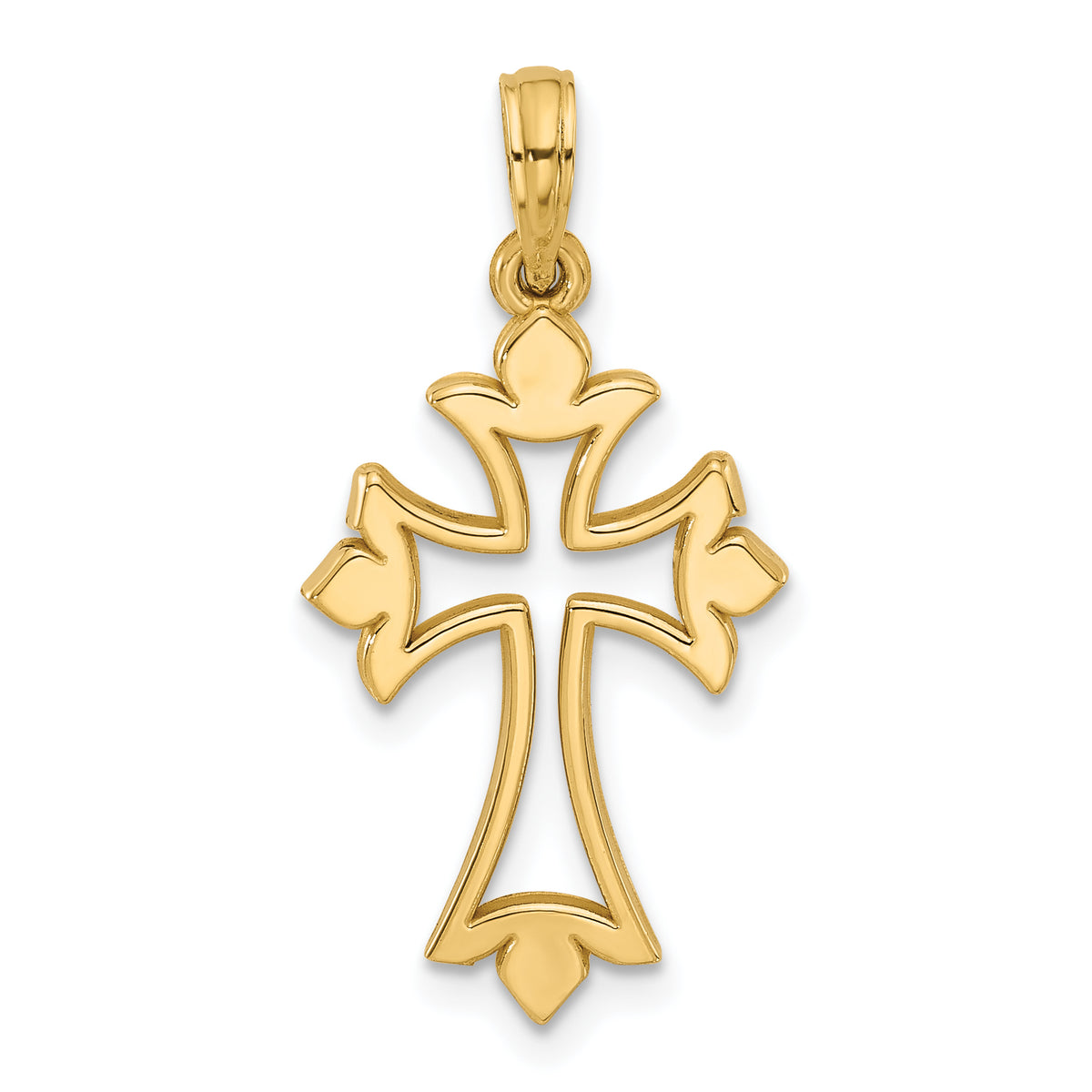 14KY Fancy Cross Charm