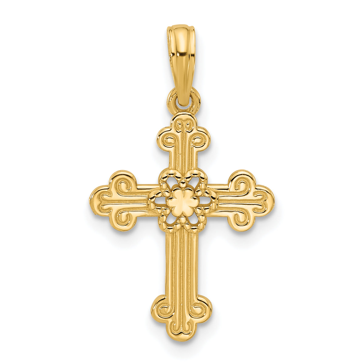 14KY Fancy Cross Charm