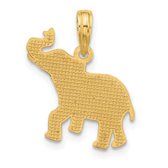 14K Polished Fancy Elephant Charm