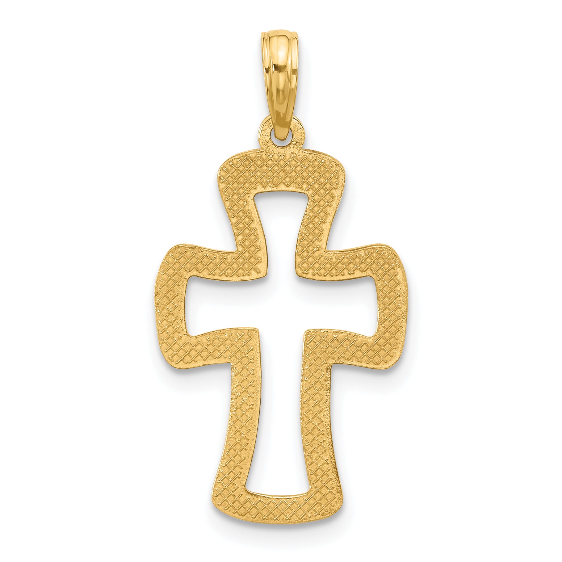 14k Fancy Cross Charm