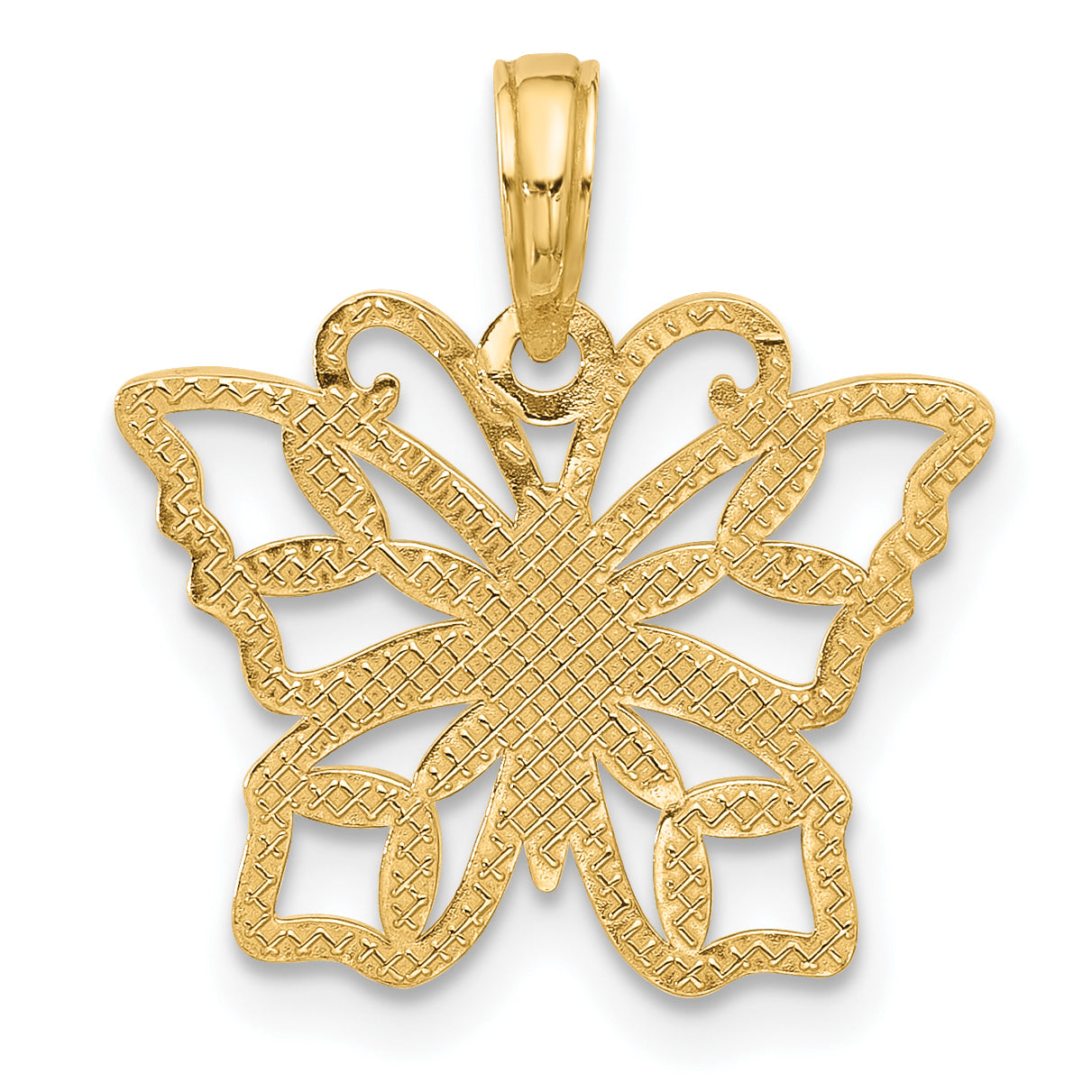 14K Polished Fancy Butterfly Charm