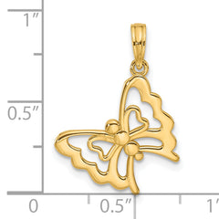 14K Polished Fancy Butterfly Charm