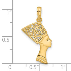 14K Fancy Nefertiti Profile Charm