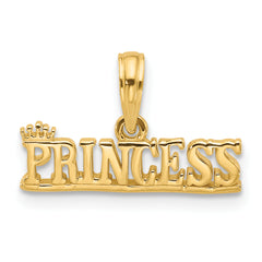 14K Polished PRINCESS Charm