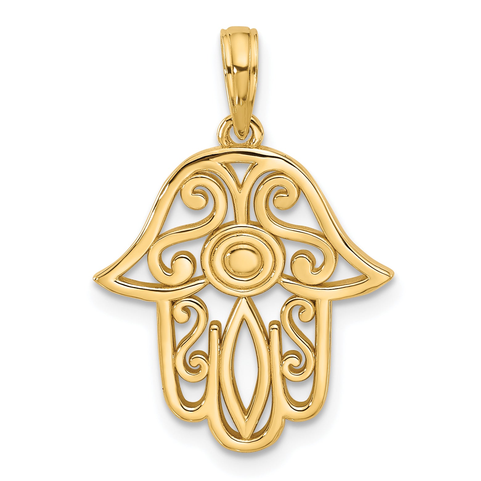 14KY Fancy Hamsa Charm