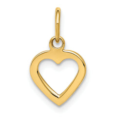 14K Polished Cut-out Heart Pendant