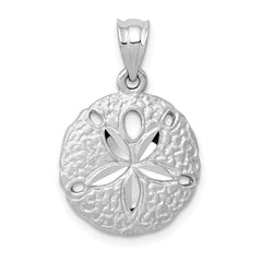 14k White Gold Sanddollar Charm