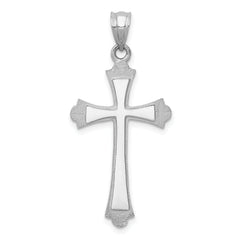 14k White Gold Cross Pendant