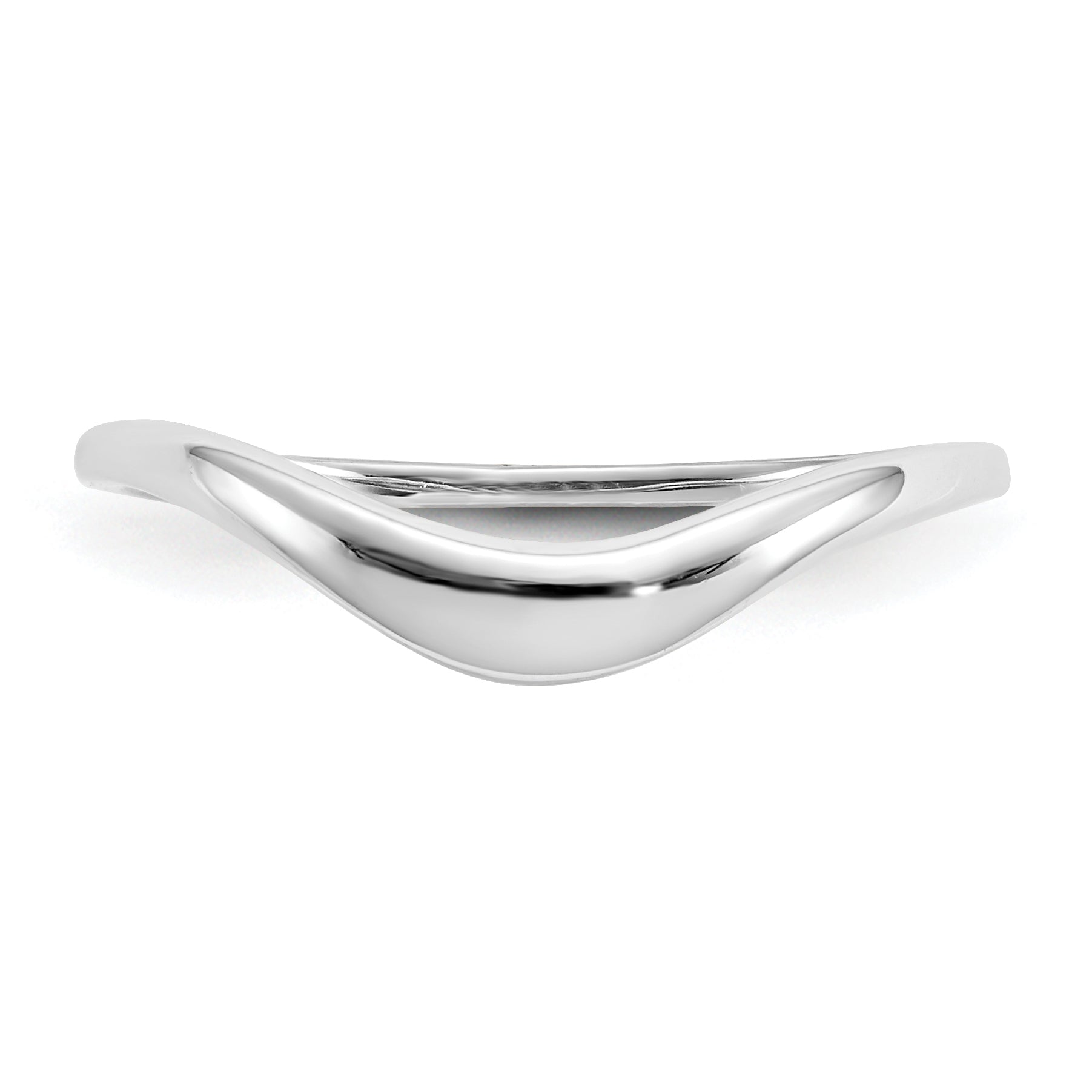 14k White Gold Swirl Ring