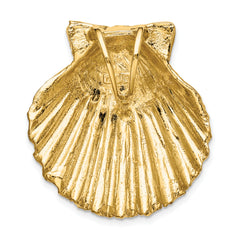 14K Fits Up To 8mm and 10mm Medium Scallop Shell Slide