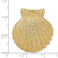 14K Fits Up To 8mm and 10mm Medium Scallop Shell Slide