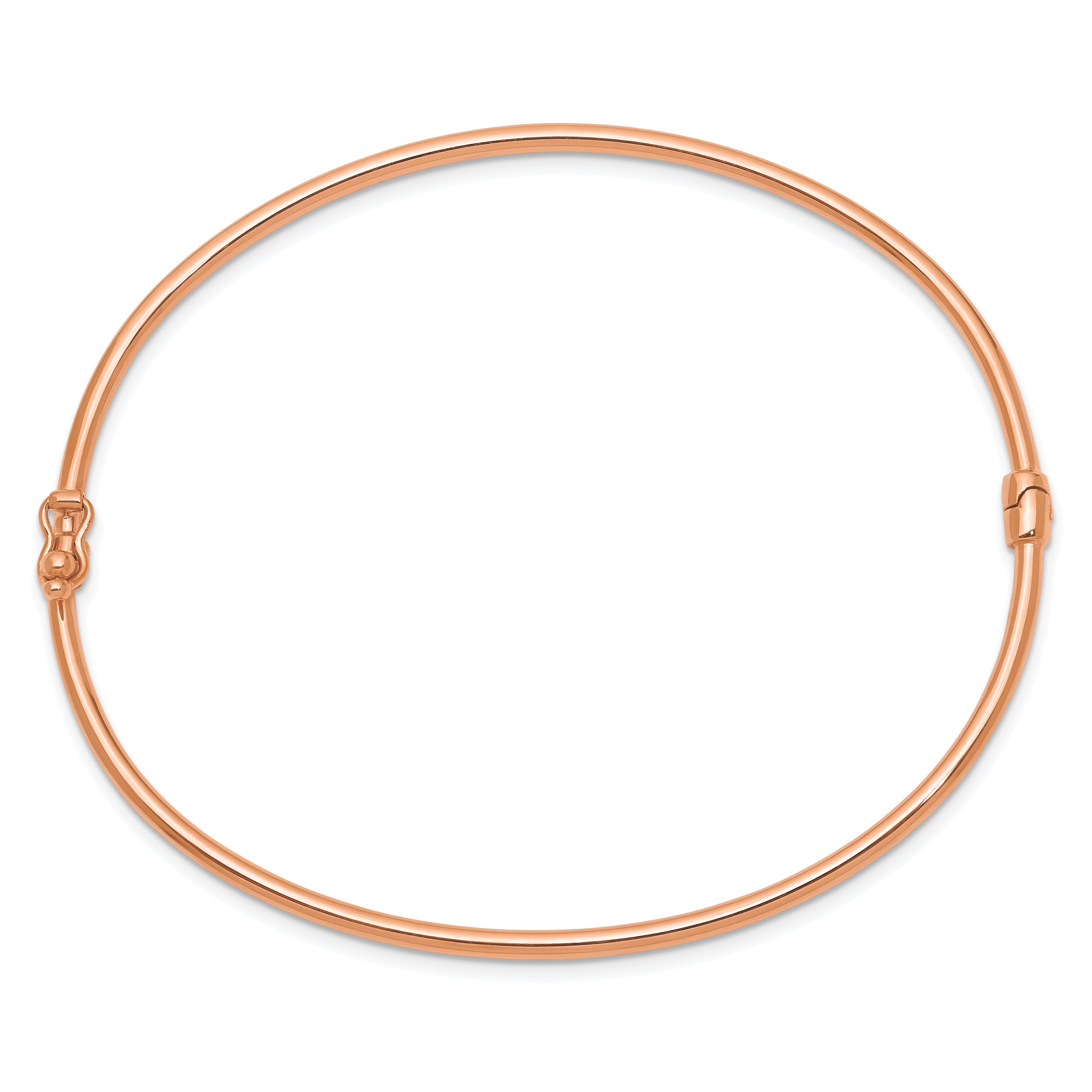 14k Rose Gold  Hinged Bangle Bracelet