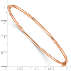 14k Rose Gold  Hinged Bangle Bracelet