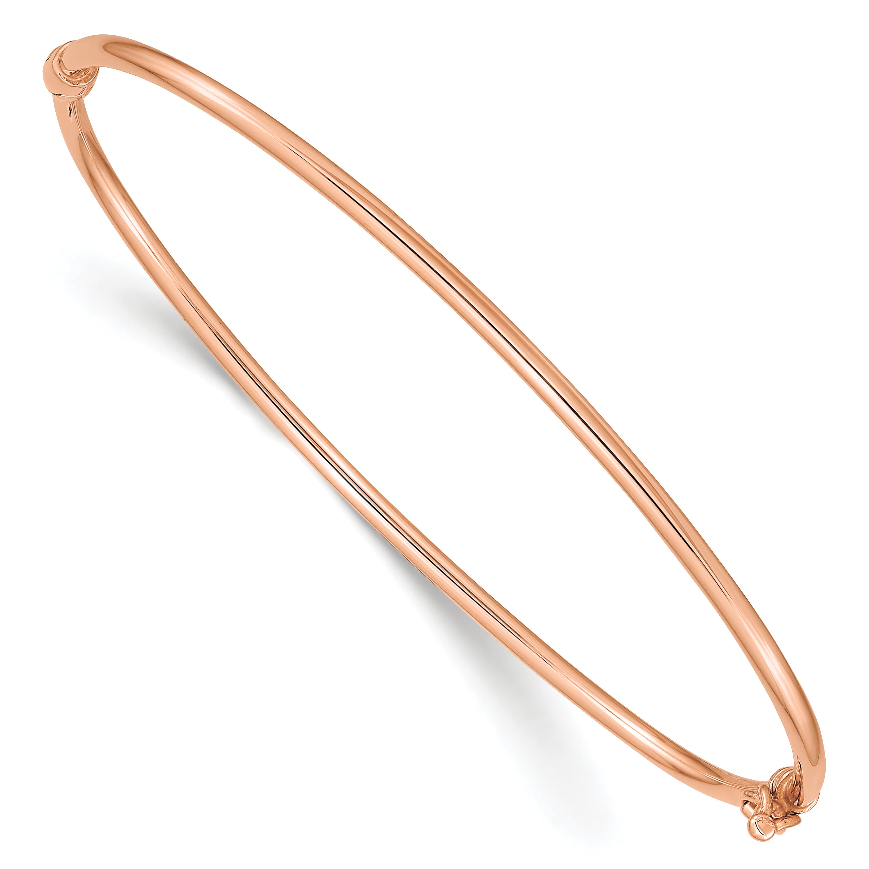 14k Rose Gold  Hinged Bangle Bracelet