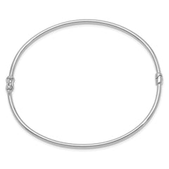 14k White Gold  Hinged Bangle Bracelet