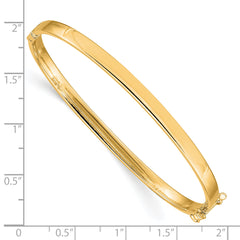 14k 4mm Hinged Bangle